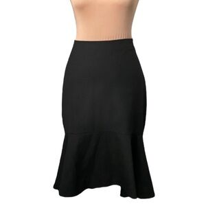 The Limited * Black Collection * High-Low Tulip Ruffle Midi Skirt size women’s 4